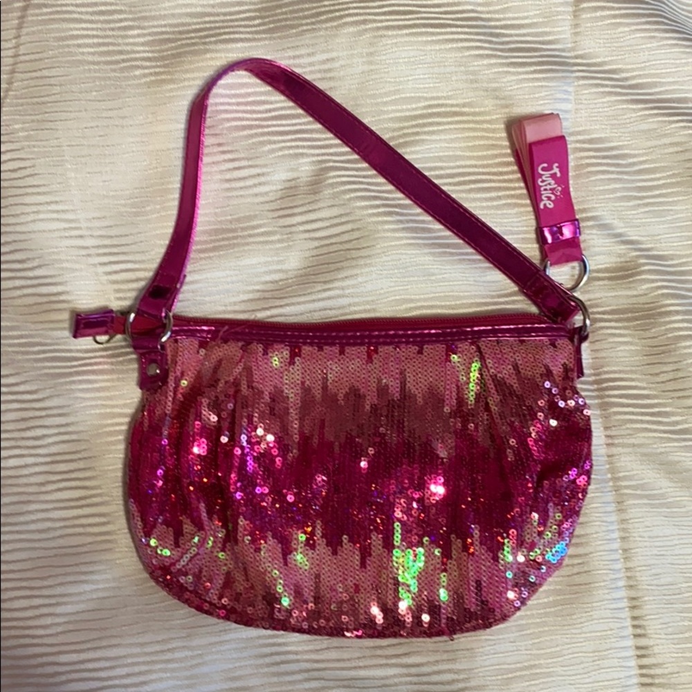 Pink Sequin Girls Purse